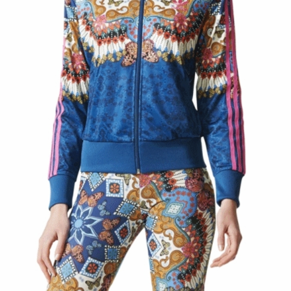 Adidas Originals X Farmrio Borbomix Butterfly Mosiac Pattern Tracksuit - Picture 2 of 7